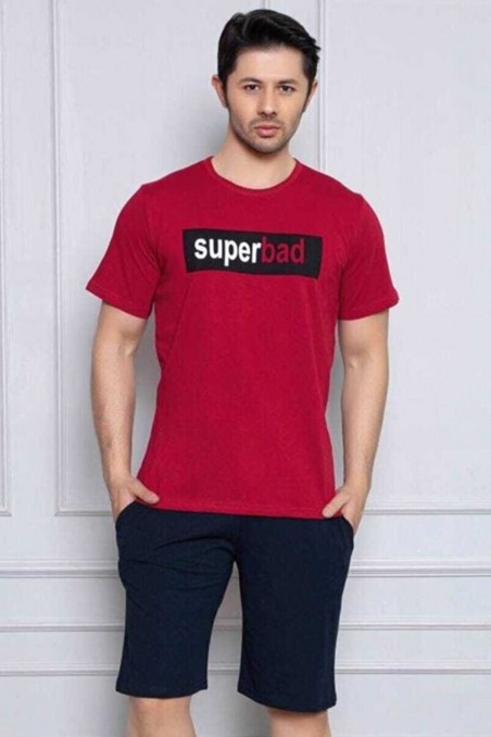 Arcan | Erkek Pijama Takımı Penye Kısa Kollu Şortlu Baskılı