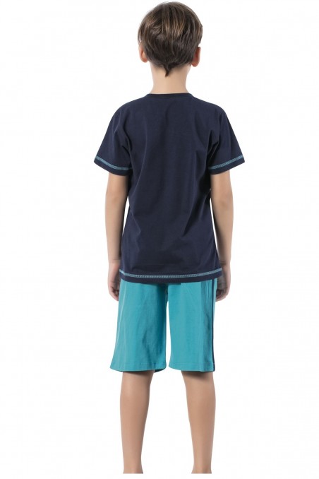 Özkan | Erkek Çocuk Baskılı Kapri Pijama Takımı