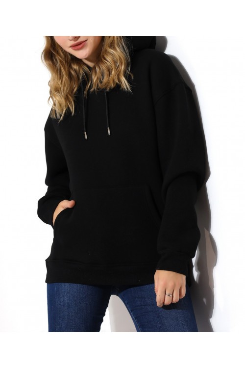 Kadın Sweatshirt Kapüşonlu Üç İplik...