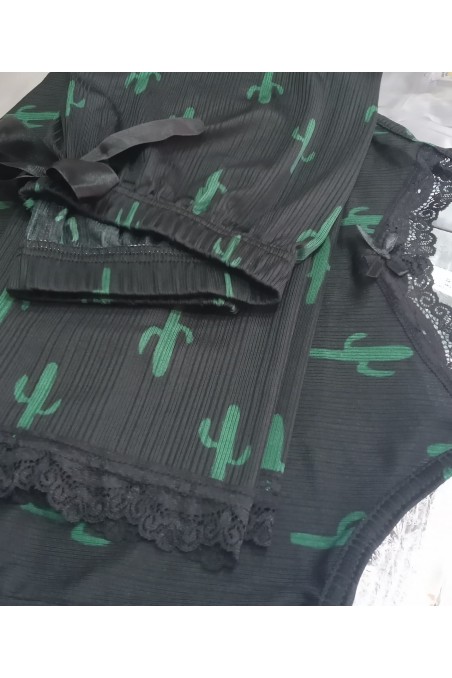 Arcan | Kadın Pijama Takımı İp Askılı Dantel Detaylı