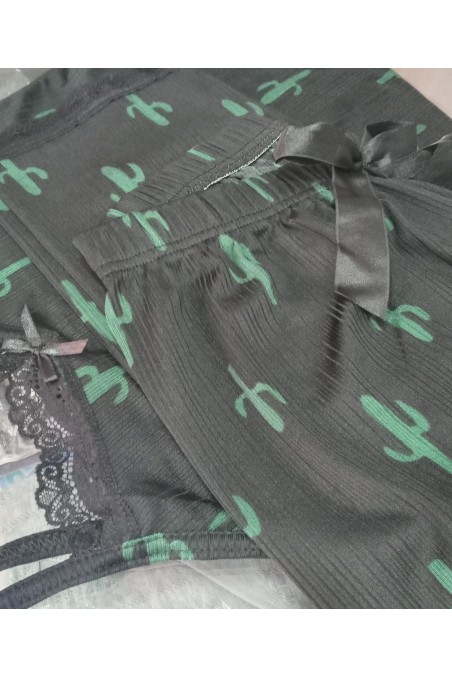 Arcan | Kadın Pijama Takımı İp Askılı Dantel Detaylı