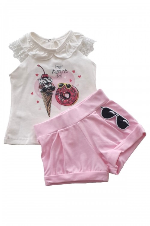 Kız Bebek İkili Takım Şortlu Gözlük...