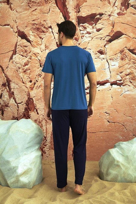 Arcan | Erkek Kısa Kollu Viskon Yazlık Pijama Takımı