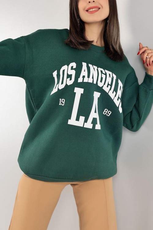 Kadın Sweatshirt Üç İplik Baskılı...