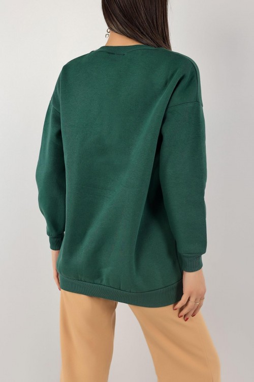 Kadın Sweatshirt Üç İplik Baskılı...