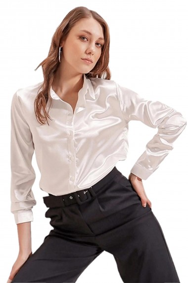 Kadın Beyaz Uzun Kol...