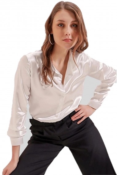 Kadın Beyaz Uzun Kol... 2