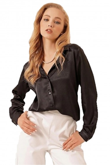 Kadın Siyah Uzun Kol...