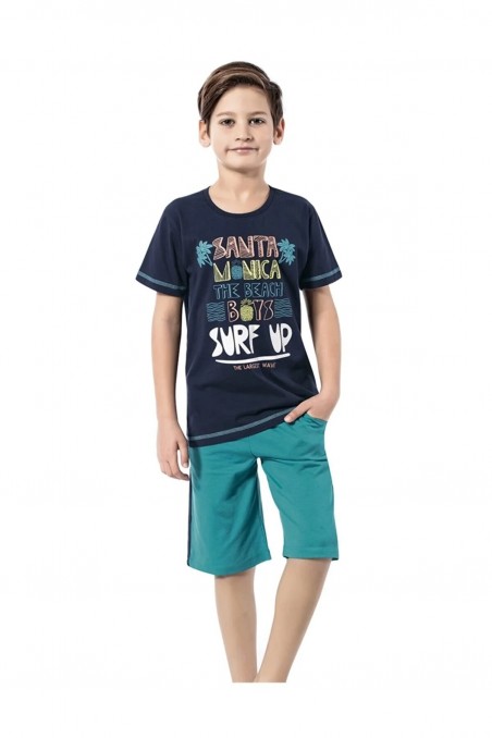 Özkan | Erkek Çocuk Baskılı Kapri Pijama Takımı